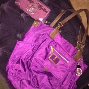 Juicy Couture purple bag and Wallet set